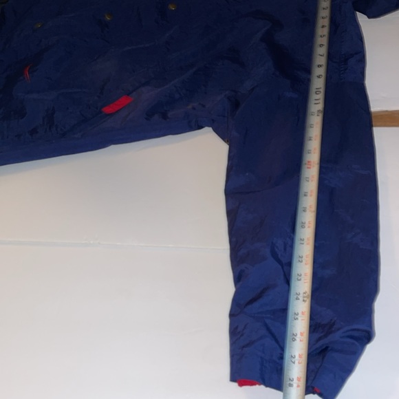 Men’s VINTAGE NIKE Navy Red Sz M Nylon Hooded Parka Red Tag - Picture 7 of 11